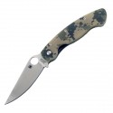 Spyderco Military Plain Edge Folding Knife S30V Digital Camo G10 Handle