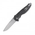 SOG Flash II Folding Knife S.A.T. Plain Edge Satin finish blade Black Zytel Handle