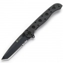 CRKT M16 EDC Black Tanto Combo Edge blade Folding Knife Black Zytel Handle Kit Carson