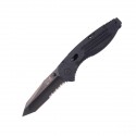 SOG Aegis Tanto S.A.T. Folding Knife Combo Edge Black TiNi finish blade Black Zytel Handle