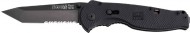 SOG Flash II Folding Knife S.A.T. Combo Edge Black TiNi finish Tanto blade Black Zytel Handle